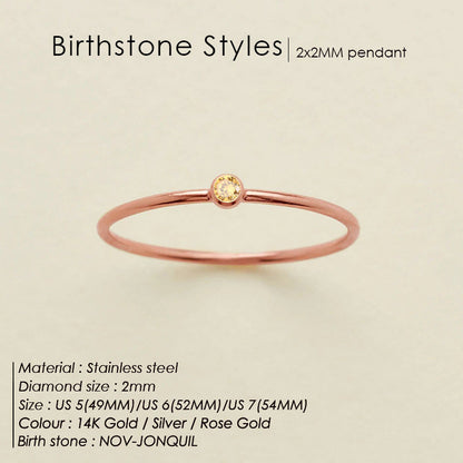 Dainty Birthstone Ring (Bundle)