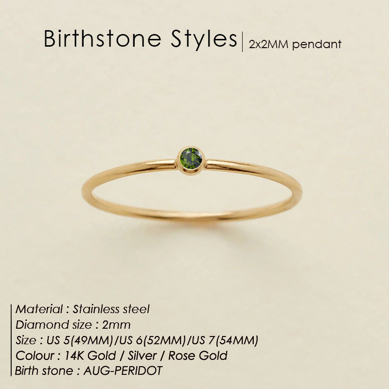 Dainty Birthstone Ring (Bundle)