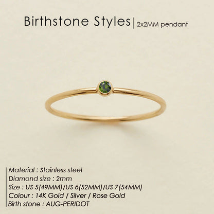 Dainty Birthstone Ring (Bundle)