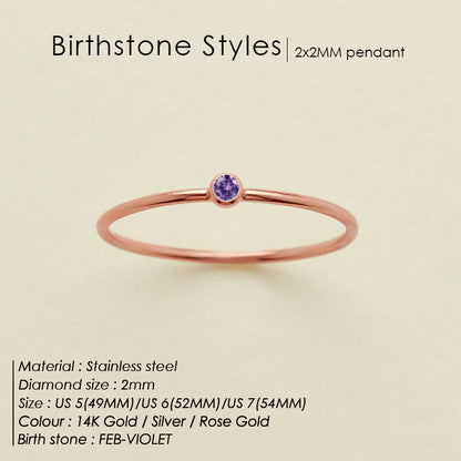 Dainty Birthstone Ring (Bundle)