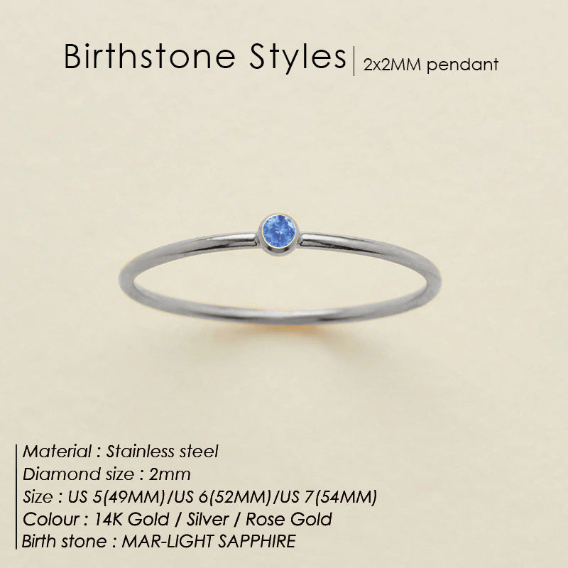 Dainty Birthstone Ring (Bundle)