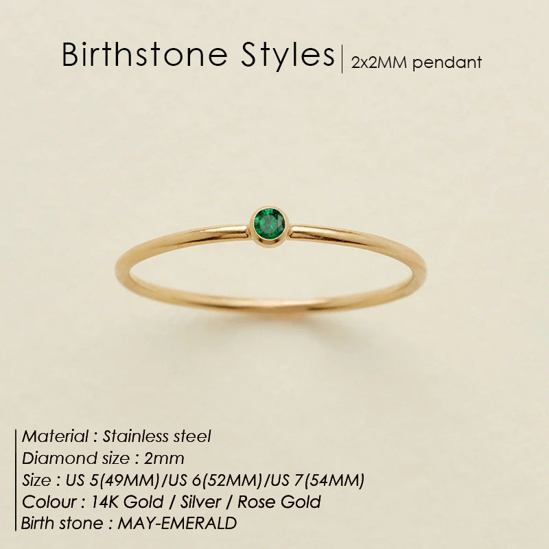 Dainty Birthstone Ring (Bundle)