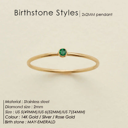 Dainty Birthstone Ring (Bundle)