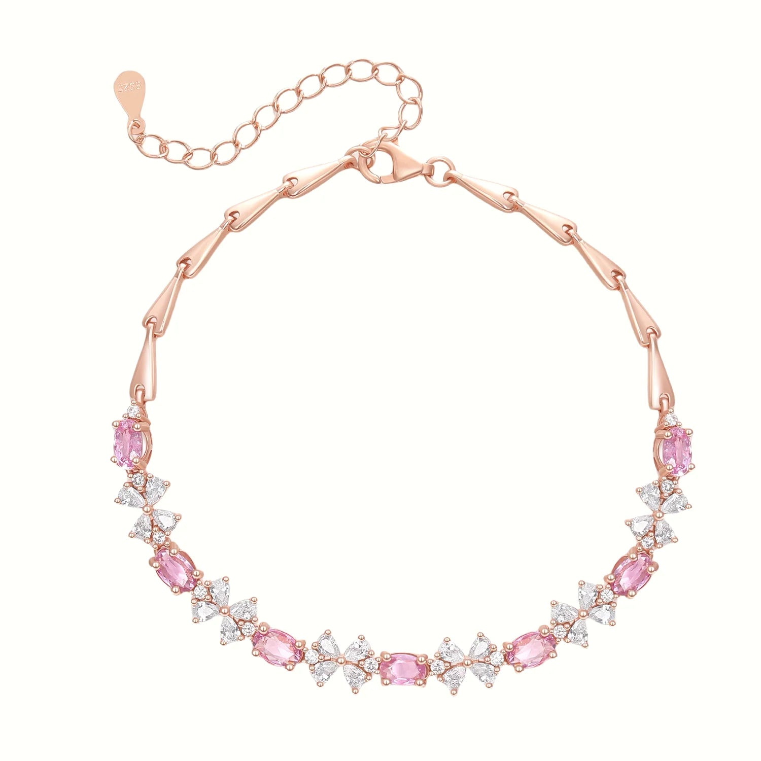 Elegant Sterling Silver Natural Topaz Adjustable Bracelet - Dainty Oval Gemstone Jewelry