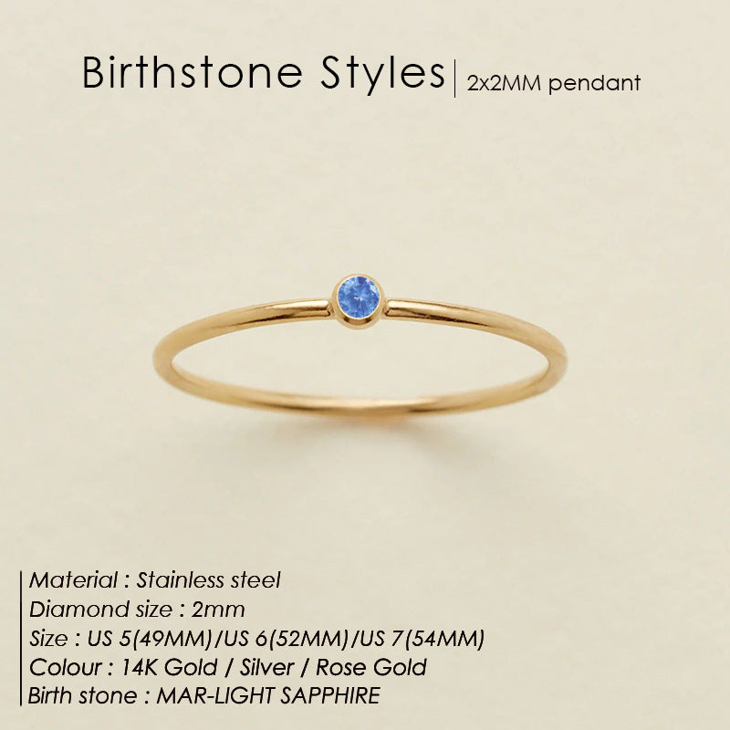 Dainty Birthstone Ring (Bundle)