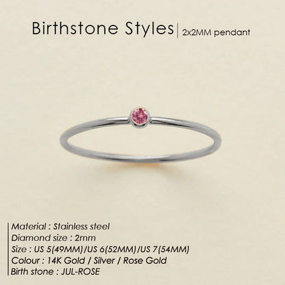 Dainty Birthstone Ring (Bundle)