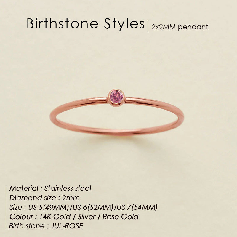 Dainty Birthstone Ring (Bundle)