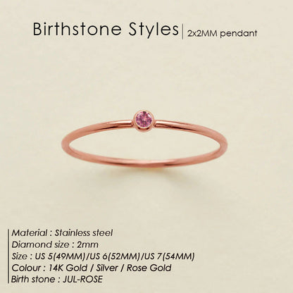 Dainty Birthstone Ring (Bundle)