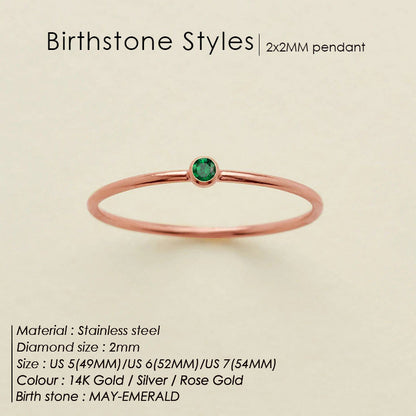 Dainty Birthstone Ring (Bundle)