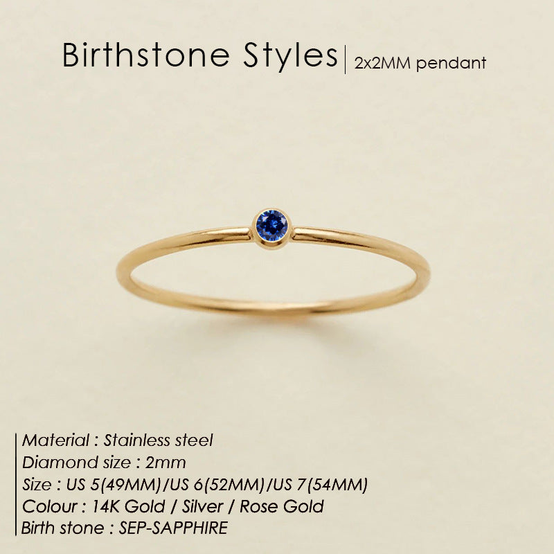 Dainty Birthstone Ring (Bundle)
