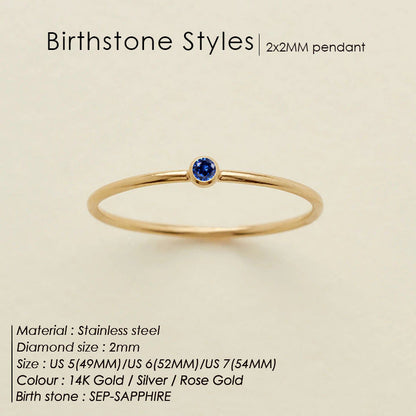 Dainty Birthstone Ring (Bundle)