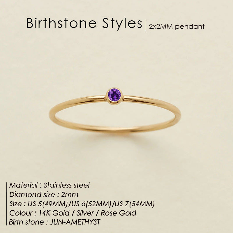 Dainty Birthstone Ring (Bundle)