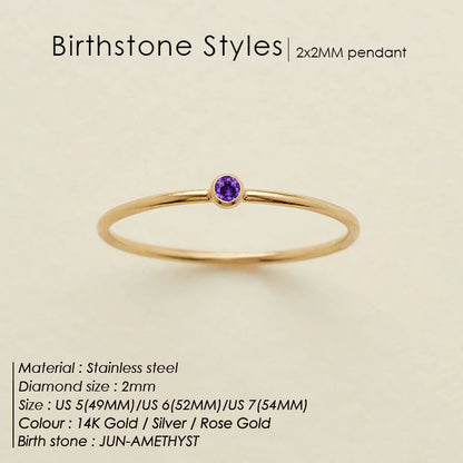 Dainty Birthstone Ring (Bundle)