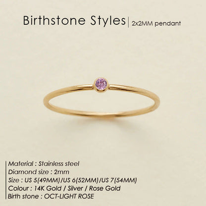 Dainty Birthstone Ring (Bundle)