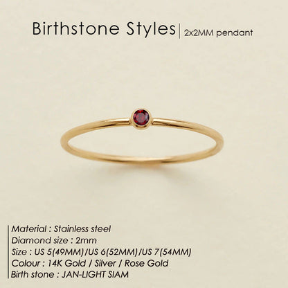 Dainty Birthstone Ring (Bundle)