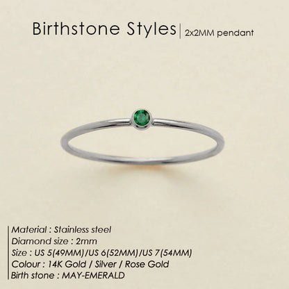 Dainty Birthstone Ring (Bundle)