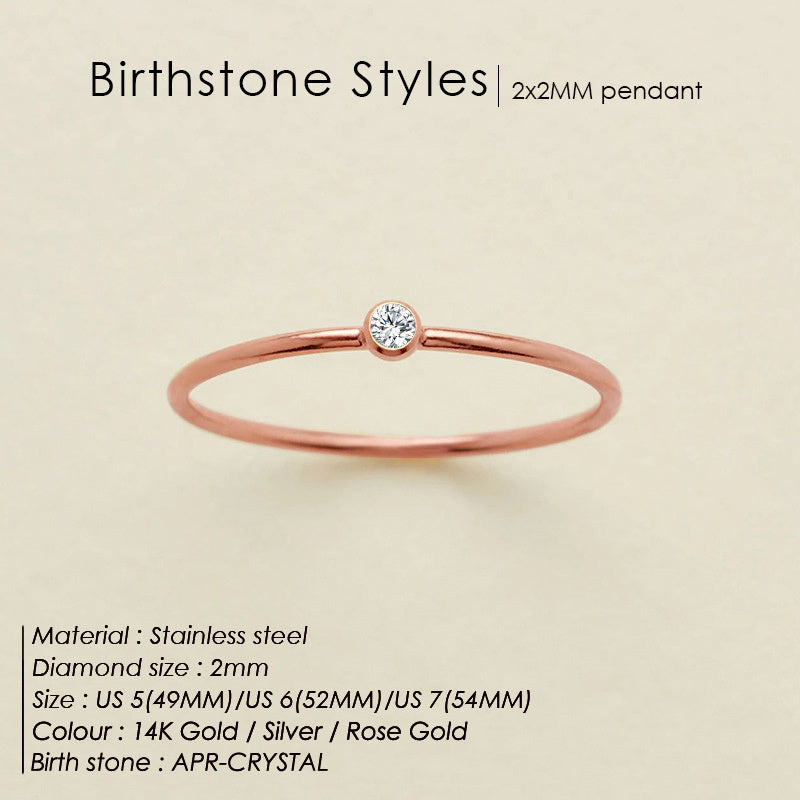 Dainty Birthstone Ring (Bundle)