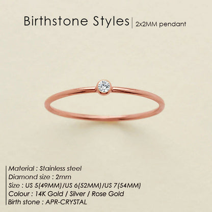 Dainty Birthstone Ring (Bundle)