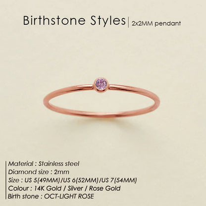 Dainty Birthstone Ring (Bundle)