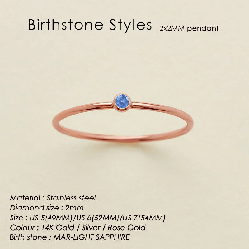 Dainty Birthstone Ring (Bundle)