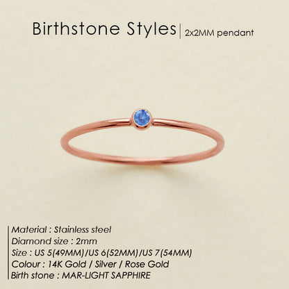 Dainty Birthstone Ring (Bundle)