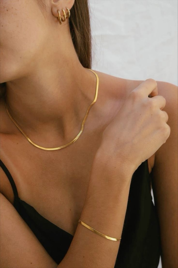 Angelica® Stainless Steel Herringbone Bracelet (Bundle)