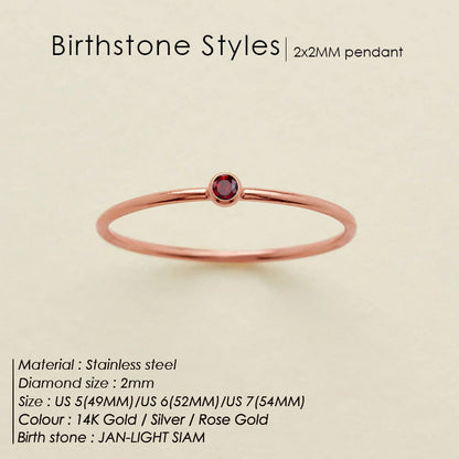 Dainty Birthstone Ring (Bundle)