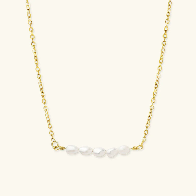 Fleur Freshwater Pearl Gold Necklace