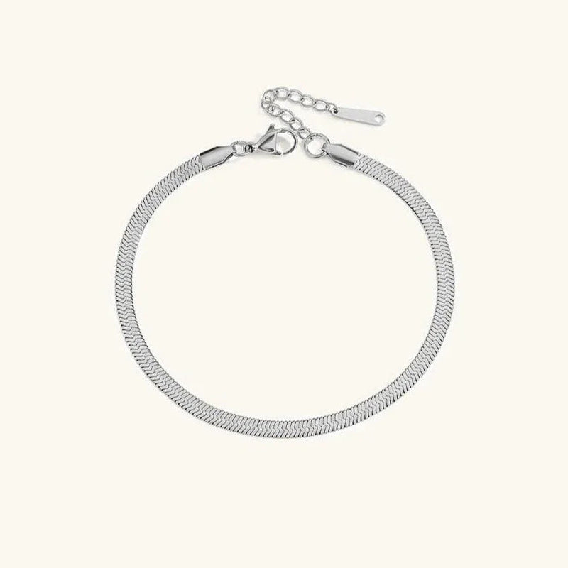 Gia Gold Herringbone Anklet