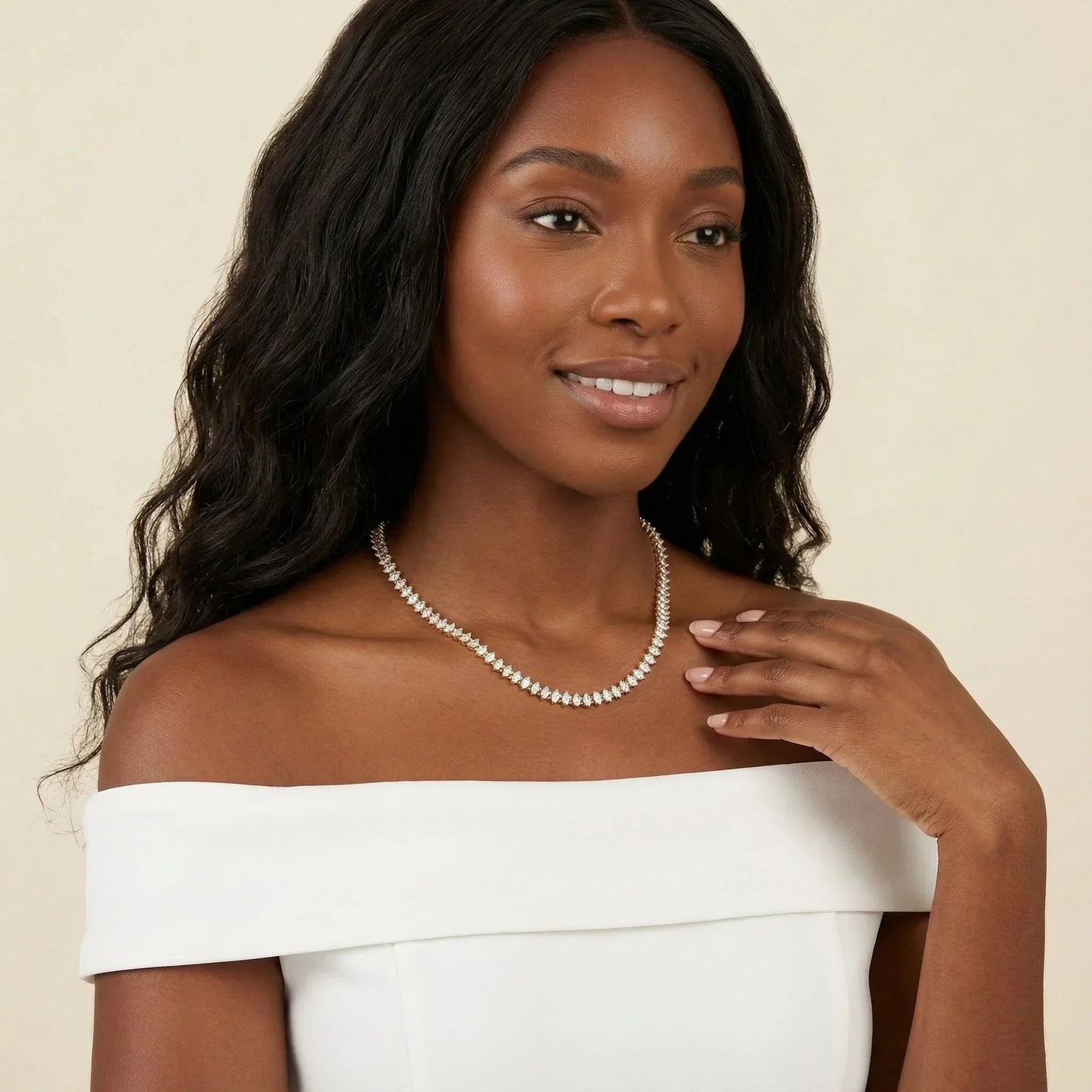 Wisteria Diamond Tennis Necklace