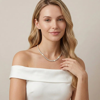 Wisteria Diamond Tennis Necklace