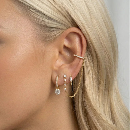 Blake Reversible Diamond Hoops