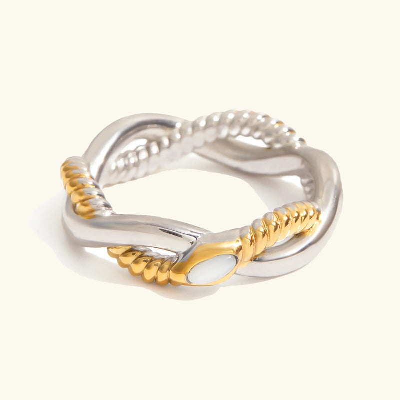 Nerisse Two-Tone Twist Ring