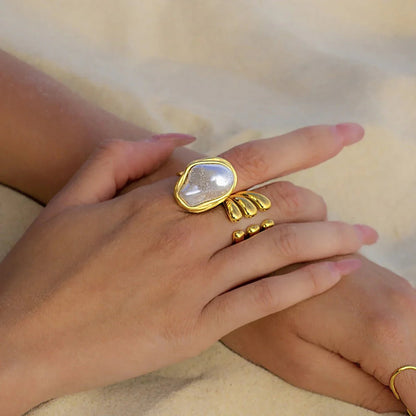 Charis Gold Pearl Ring