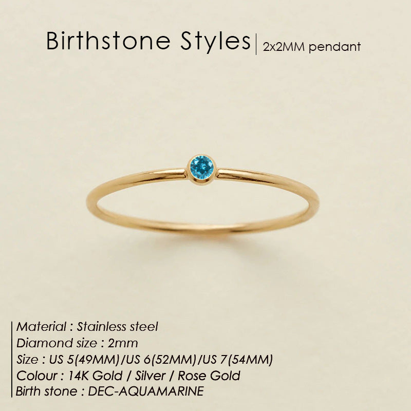 Dainty Birthstone Ring (Bundle)