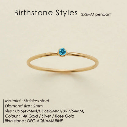 Dainty Birthstone Ring (Bundle)