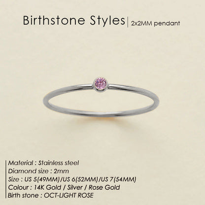 Dainty Birthstone Ring (Bundle)