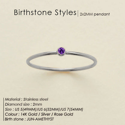 Dainty Birthstone Ring (Bundle)