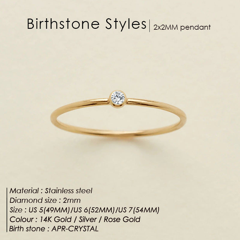 Dainty Birthstone Ring (Bundle)