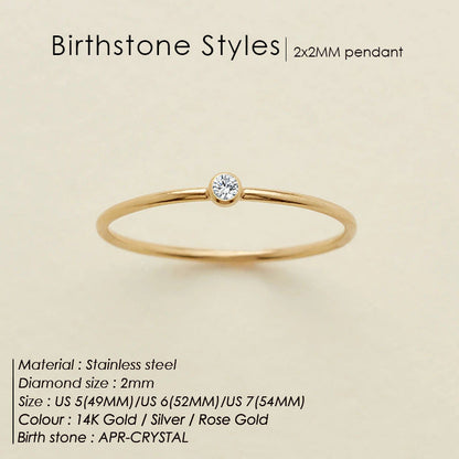 Dainty Birthstone Ring (Bundle)