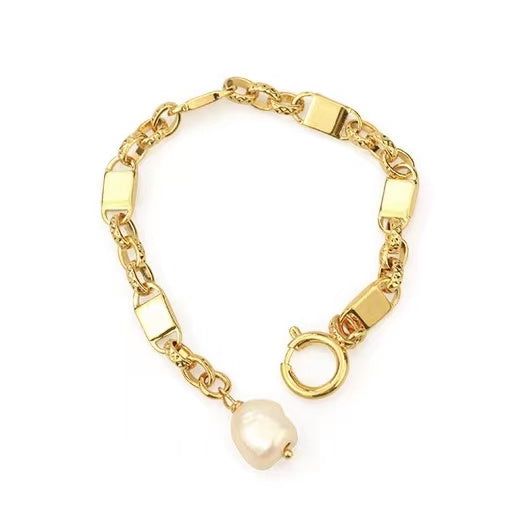 Elegant 18K Gold Plated Pearl Bracelet - Hypoallergenic, Tarnish Resistant Jewelry Gift