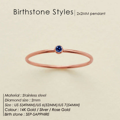 Dainty Birthstone Ring (Bundle)