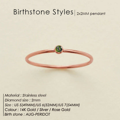 Dainty Birthstone Ring (Bundle)