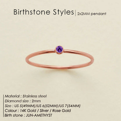 Dainty Birthstone Ring (Bundle)