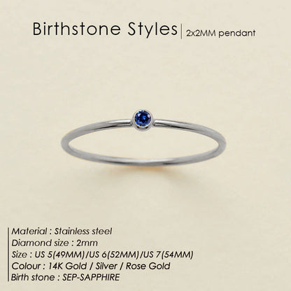 Dainty Birthstone Ring (Bundle)