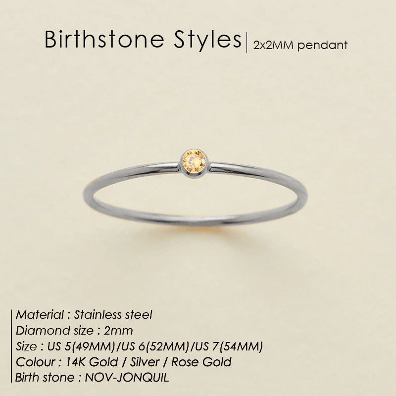 Dainty Birthstone Ring (Bundle)