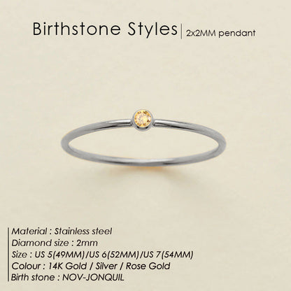 Dainty Birthstone Ring (Bundle)
