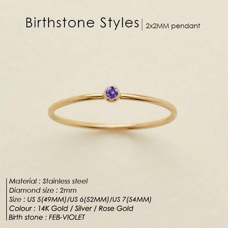 Dainty Birthstone Ring (Bundle)