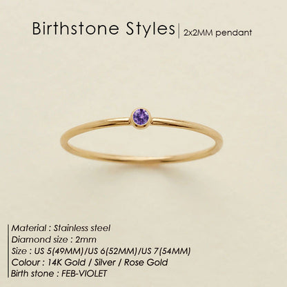 Dainty Birthstone Ring (Bundle)
